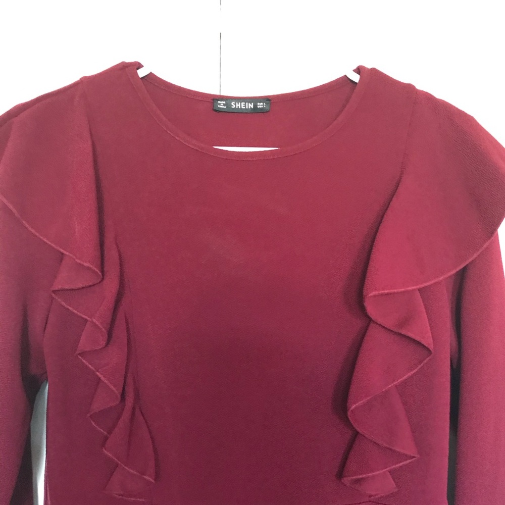 Shein burgundy dress